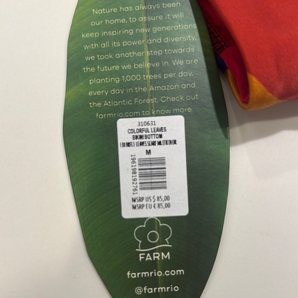 NWT FARM Rio Multicolor Bikini Bottom - Picture 2 of 2